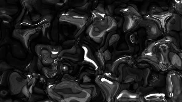 Black white silky background marble liquid animation alt