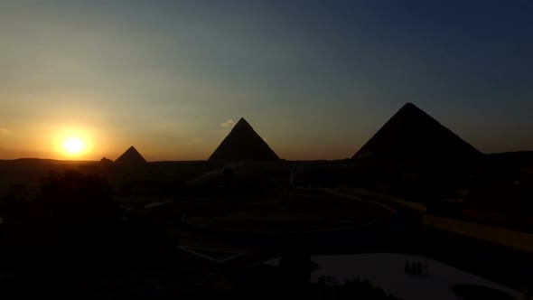 Timelapse of sunset at Giza pyramids alt