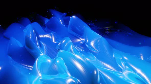 Abstract 3D Surface with Beautiful Waves Luminous Sparkles and Bright Color Gradient alt