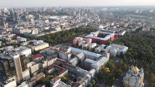 Kyiv - the Capital of Ukraine. Aerial View. Kiev alt