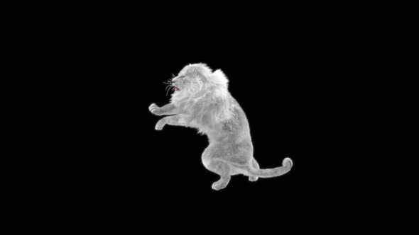76 White Lion Standing Magic Attack HD alt