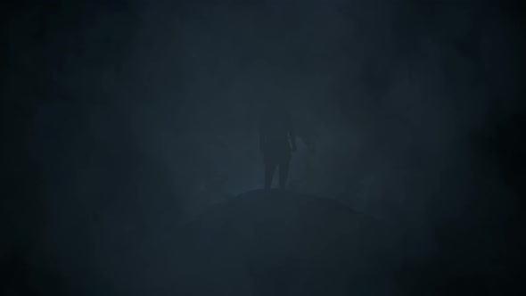 Epic Bushido Samurai Warrior Standing Under A Storm alt