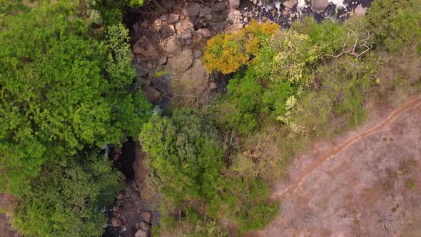 Jungle River hidden trajectory Aerial canyon