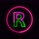 Glowing neon font. pink and green color glowing neon letter.  Vd 1318