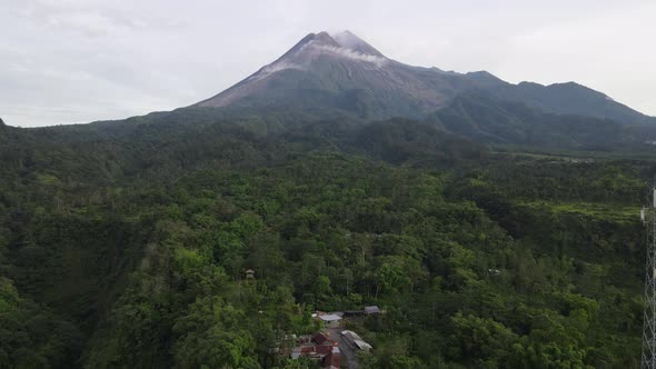 Scenic view in Merapi Mountain, one of popular destination in Yogyakarta, Indonesia. alt