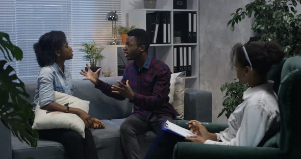 Couple Arguing in the Office of a Psychologist alt
