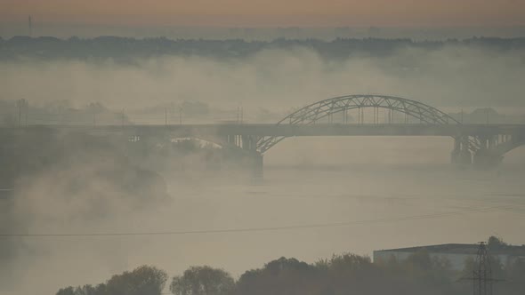 morning autumn fog and bridge alt