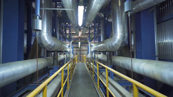 Smooth shooting in industrial factory. alt