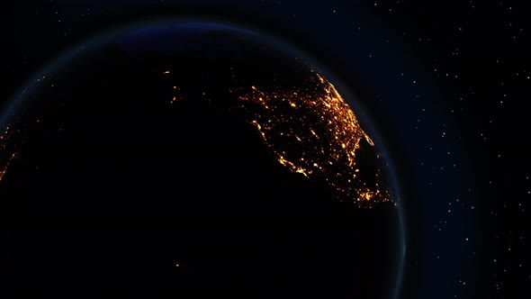 The Night seen of Planet Earth City Lights Space Station. alt