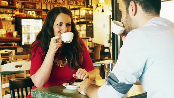 Romantic Couple Having Coffee