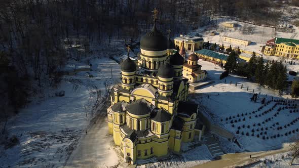 Aerial Overview Of Hâncu Monastery And Surroundings