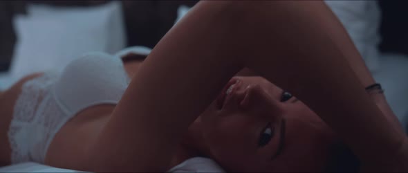 Beautiful Woman in White Lingerie alt