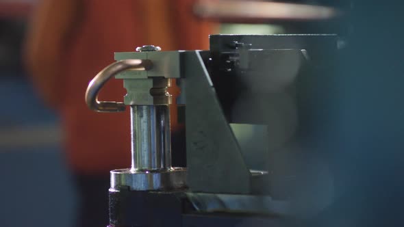 CNC tube bender machine in refrigerator factory alt