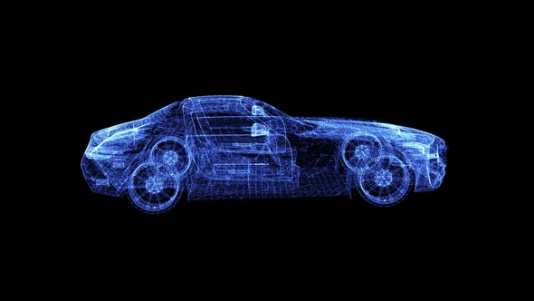 Hologram of a Modern Racing Car