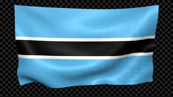 Botswana Flag Waving Looped alt