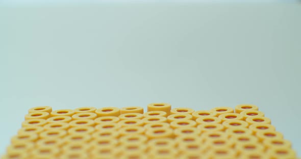 Hands in Blue Rubber Gloves Put in the Tube To a Rack for Test Tubes and Checking Covid-19 Close Up alt