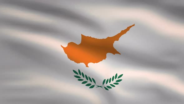 Cyprus Windy Flag Background 4K alt