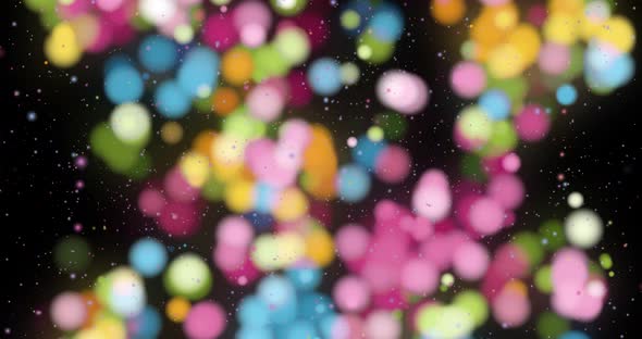 Abstract colorful bubble animation.Beautiful digital painting movie, Abstract background movie.