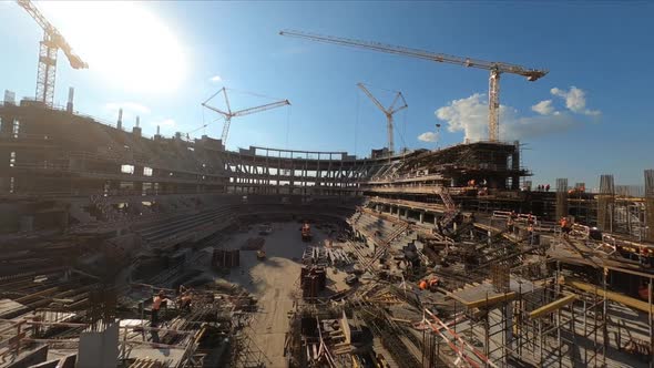 Concrete Foundation of Stadium Tribunes and Machinery alt