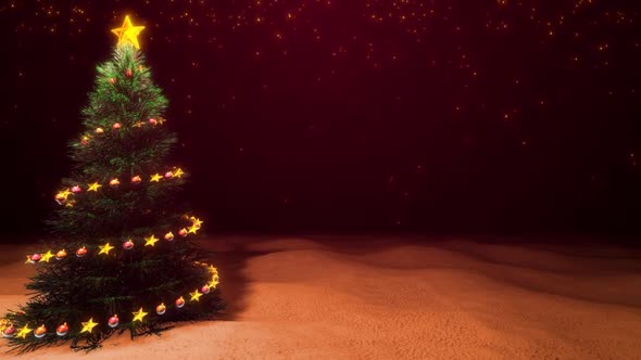 Christmas Tree Background 4K 02