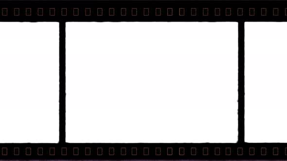 IMAX Film Frame with Sprocket Hole and Film Edge Flare for Retro Vintage Effects