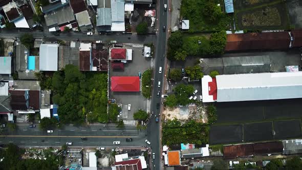 Wonderful Denpasar city drone with houses and rice field footage in Bali. This footage was shot duri alt