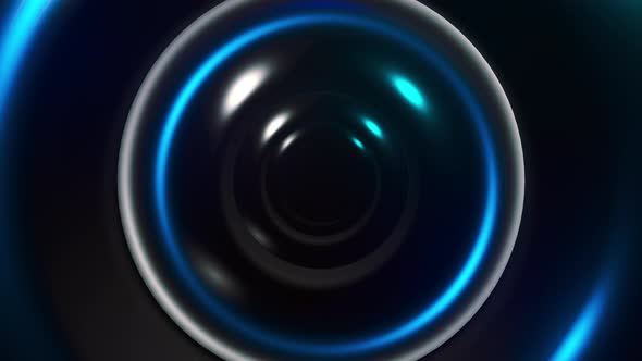 Sci Fi Tunnel Circle Blue