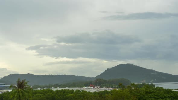 Panoramic View of Phuket Airport, Timelapse