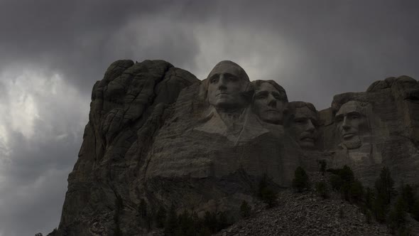 Storm Gathers Over Mount Rushmore