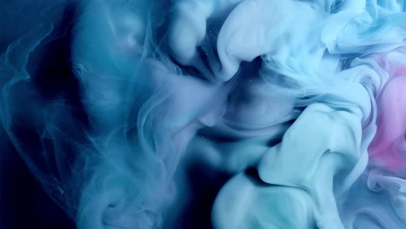 Abstract Blue Liquid Painting Texture. Footage Is an Amazing Organic Background for Visual Effects alt