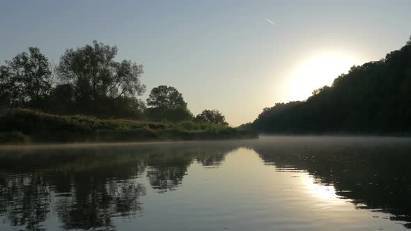 Morning on lake 