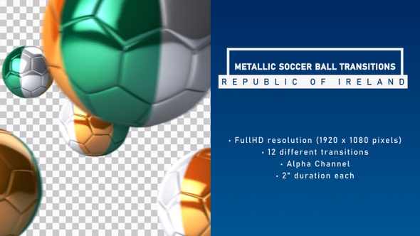 Metallic Soccer Ball Transitions - Republic Of Ireland