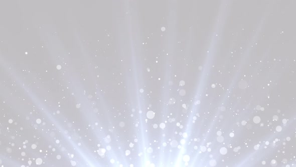 White Glitter Particles with Stars and Bokeh Loop