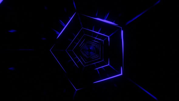 Hi tech Technology neon Portal Sci-fi tunnel background vj loop