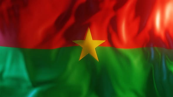 Burkina Faso Flag with Edge Bump