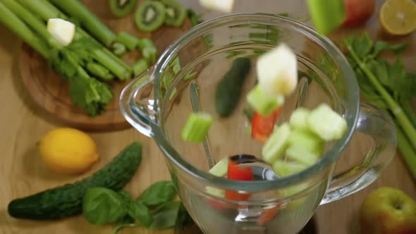 Vegetables Fall in Blender alt