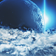 Abstract Space Clouds with Big Planet and Star Shine - VideoHive Item for Sale