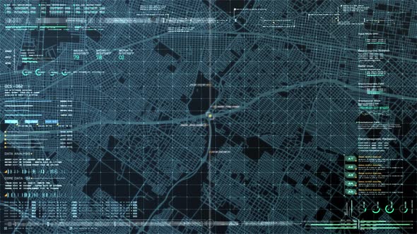 Futuristic Digital City Map GPS 02