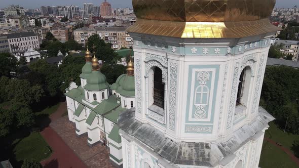 Kyiv. Ukraine: Saint Sophia's Cathedral in Kyiv. Aerial View alt