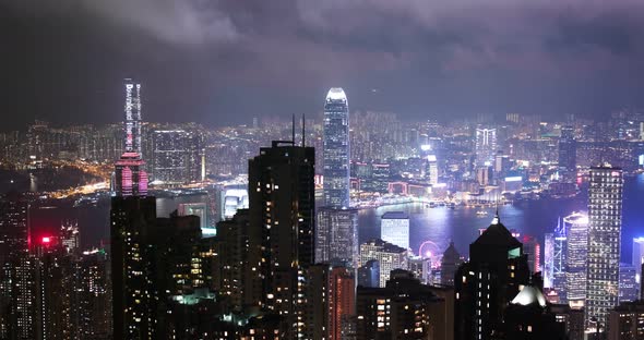 Hong Kong downtown at night alt