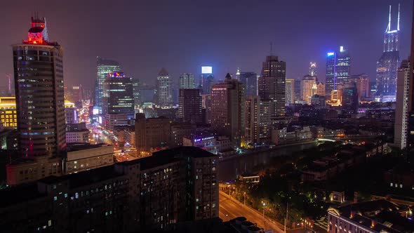 Shanghai Buildings Surround Wusong River in China Timelapse alt