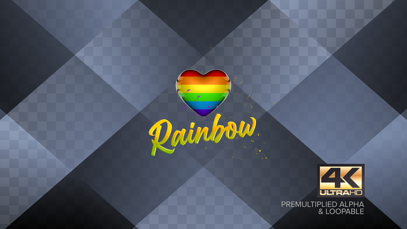 Rainbow Gender Sign Background Animation 4k