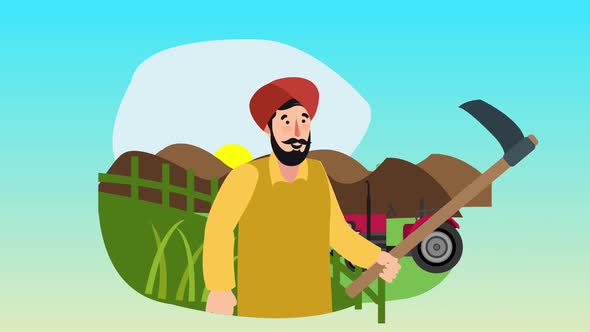 Indian Farming Character Animation 03 by NinthStock | VideoHive