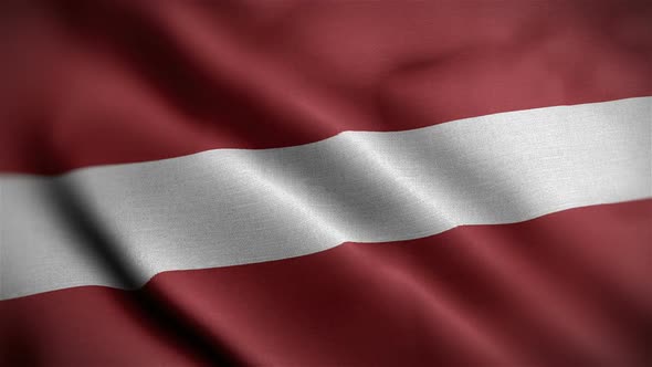 Latvia Flag Closeup Blowing In Wind alt