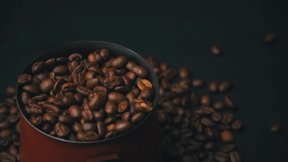 Coffee Beans in a Cezve Rotate Slowly alt