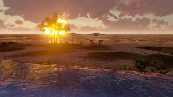 Beach Pool Sunset alt