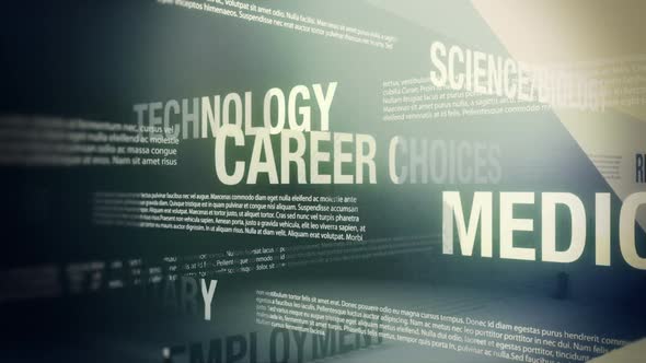 Career Choices Related Words Background Loop