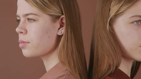 Close Up of Identical Twins alt