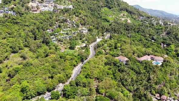 Beautiful high view of nature with sea ocean alt