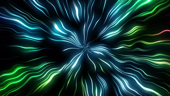 4K Abstract Background neon glow color moving seamless art loop background